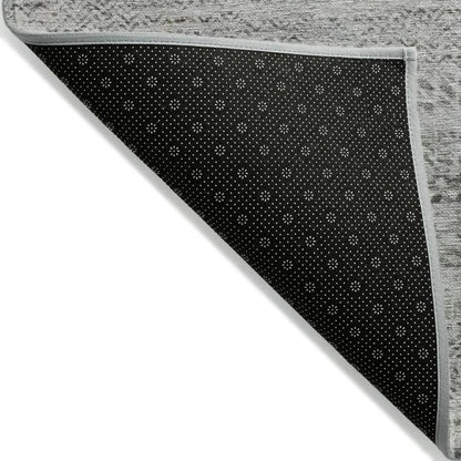 LOOMLAN Rugs Viviennea Gray Washable Indoor-Outdoor Rug