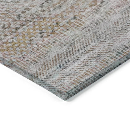 LOOMLAN Rugs Viviennea Ivory Washable Indoor-Outdoor Rug