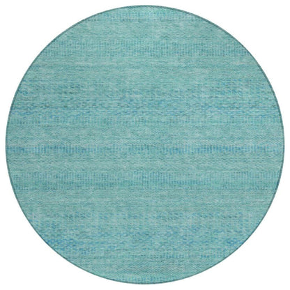 LOOMLAN Rugs Viviennea Teal Washable Indoor-Outdoor Rug