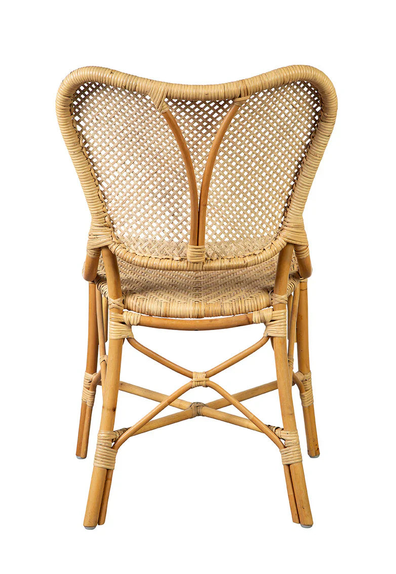 Volusia Stylish Rattan Framed Armless Dining Chair