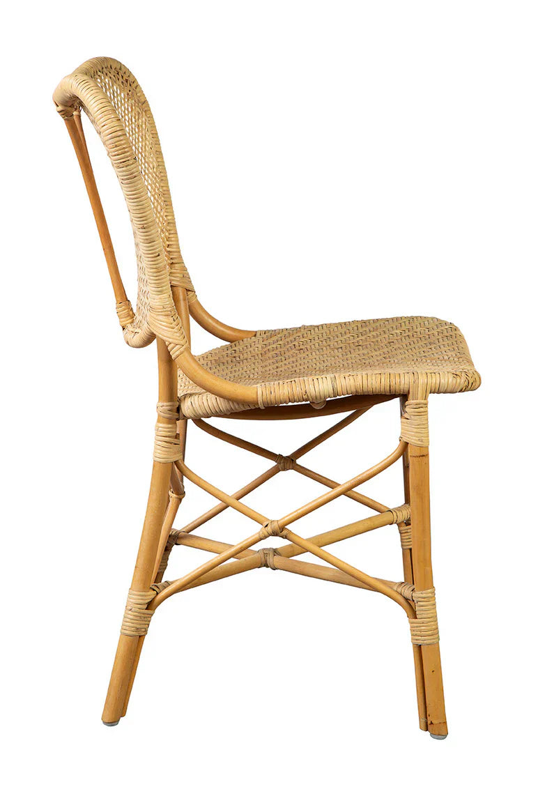 Volusia Stylish Rattan Framed Armless Dining Chair