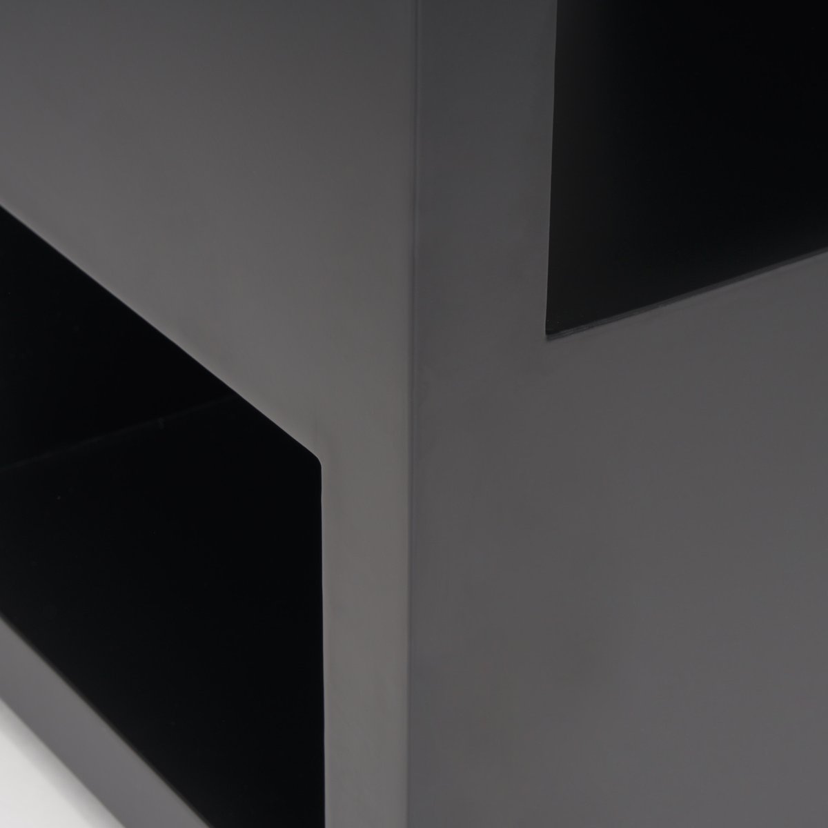 Mercana Vondra Matte Black Metal Square Side Table