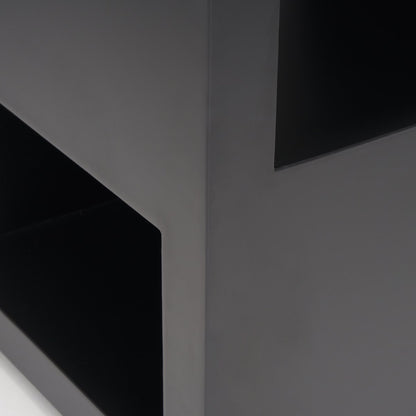 Mercana Vondra Matte Black Metal Square Side Table