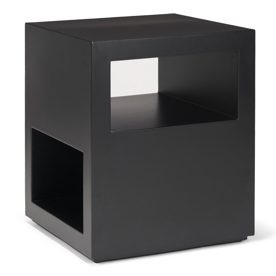 Mercana Vondra Matte Black Metal Square Side Table