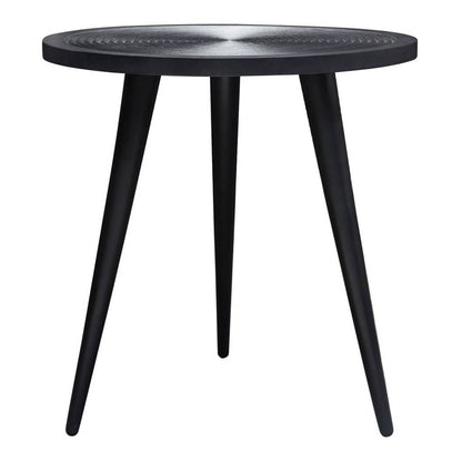 Vortex Round End Table in Black Finish-Side Tables-Diamond Sofa-Sideboards and Things 