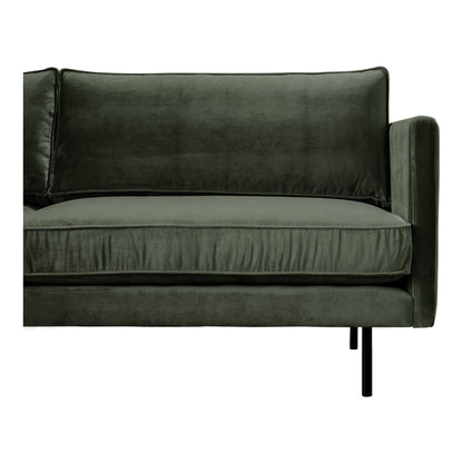 Raphael Polyester and Solid Wood Green Sofa