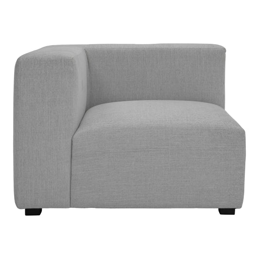 Romy Polyester Upholstered White Corner Chair