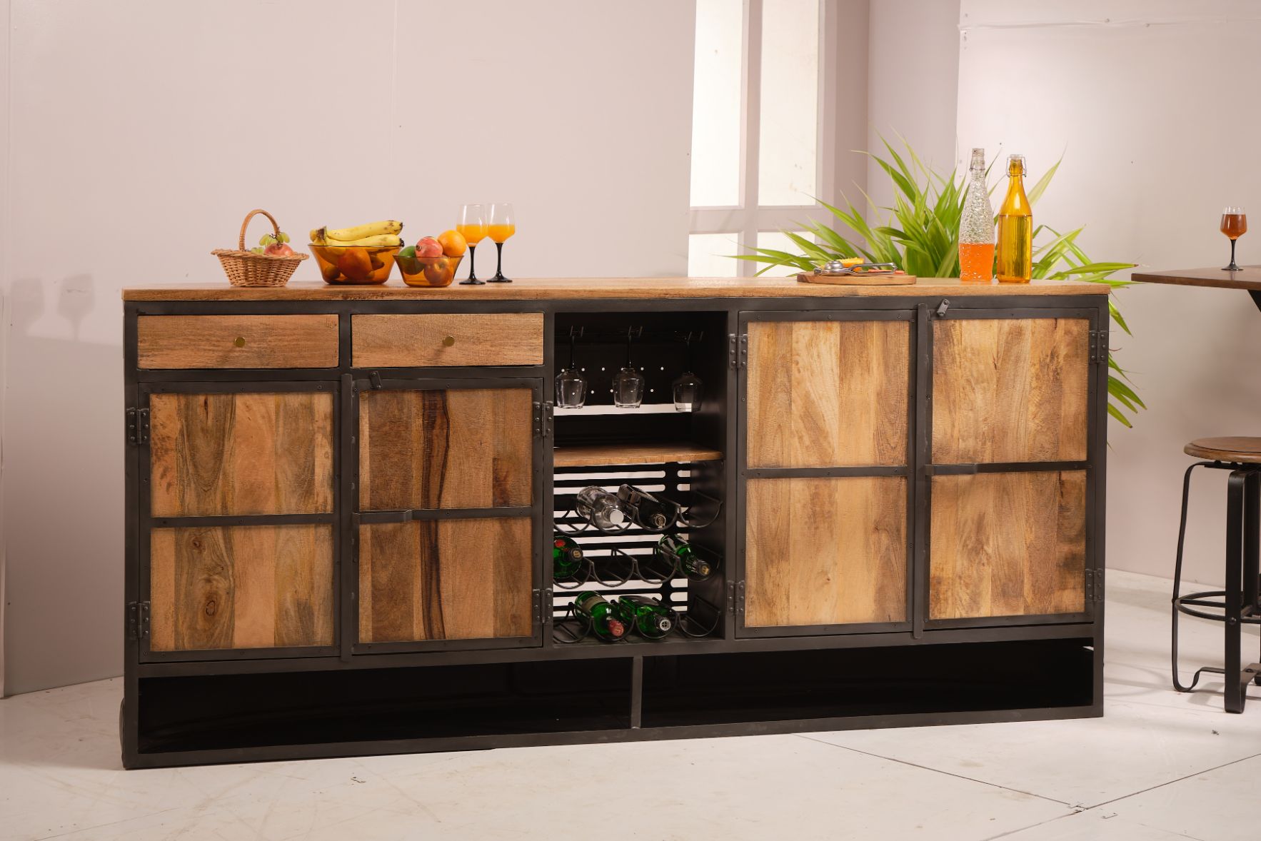 LOOMLAN Coldstream Wooden Dark Brown Bar Table