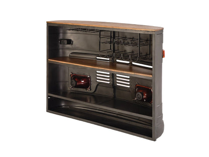 LOOMLAN Dunbridge Wooden Dark Brown Counter Table
