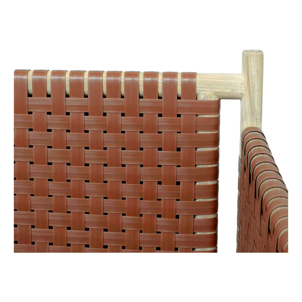 Wade Wood Framed Leather Patio Sofa