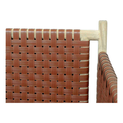 Wade Wood Framed Leather Patio Sofa