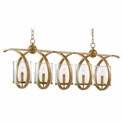 Washed Gold Leaf Maximus Gold Chandelier Chandeliers Sideboards and Things By Currey & Co