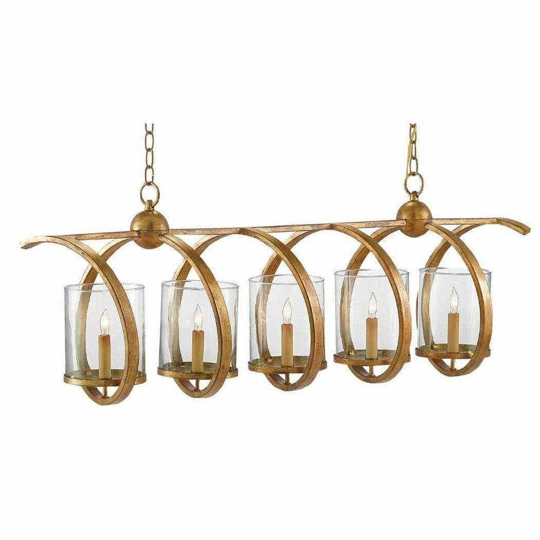 Washed Gold Leaf Maximus Gold Chandelier Chandeliers Sideboards and Things By Currey & Co