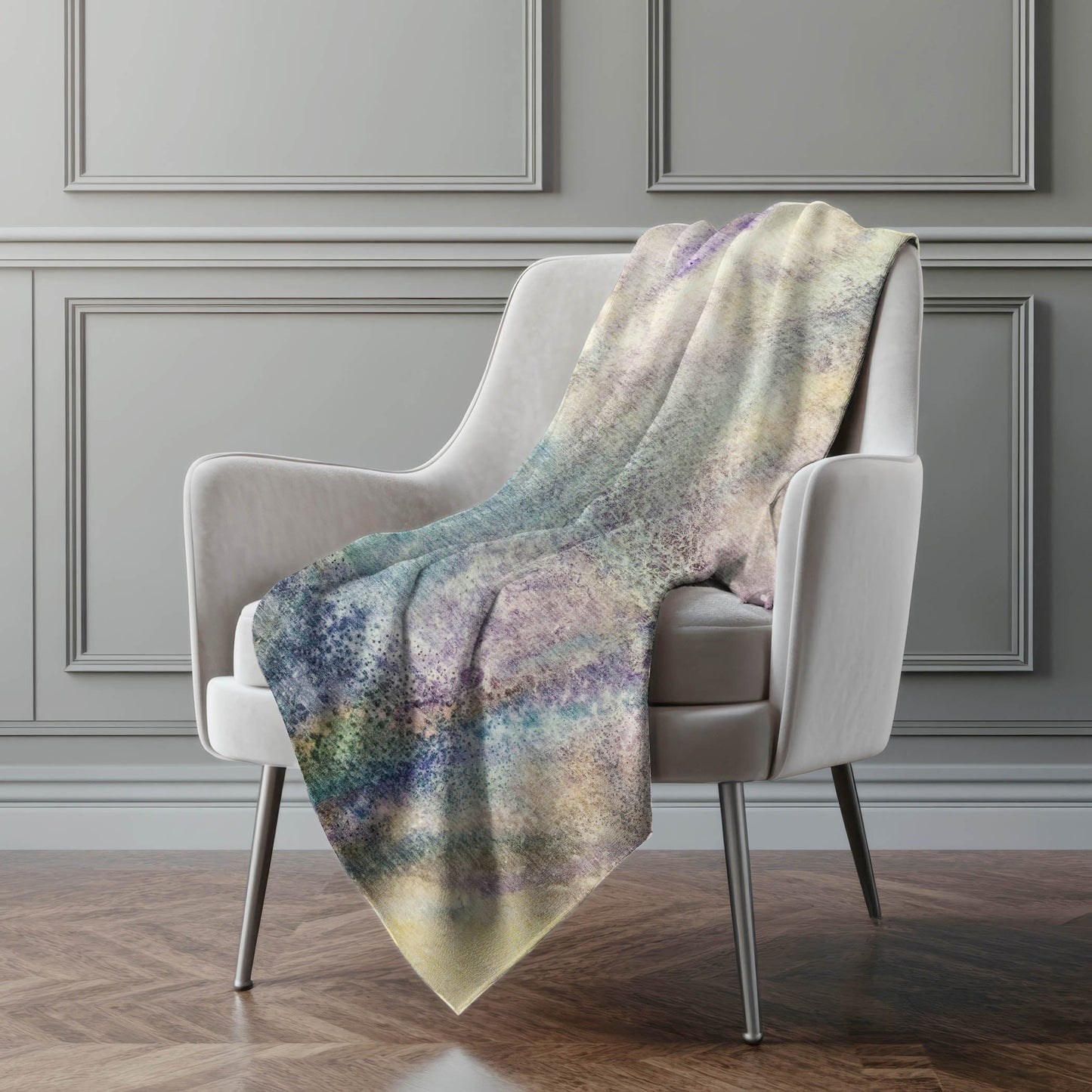 Addison Rugs Watercolors Blue Washable Indoor-Outdoor Rug