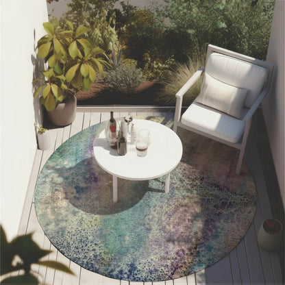 Addison Rugs Watercolors Blue Washable Indoor-Outdoor Rug