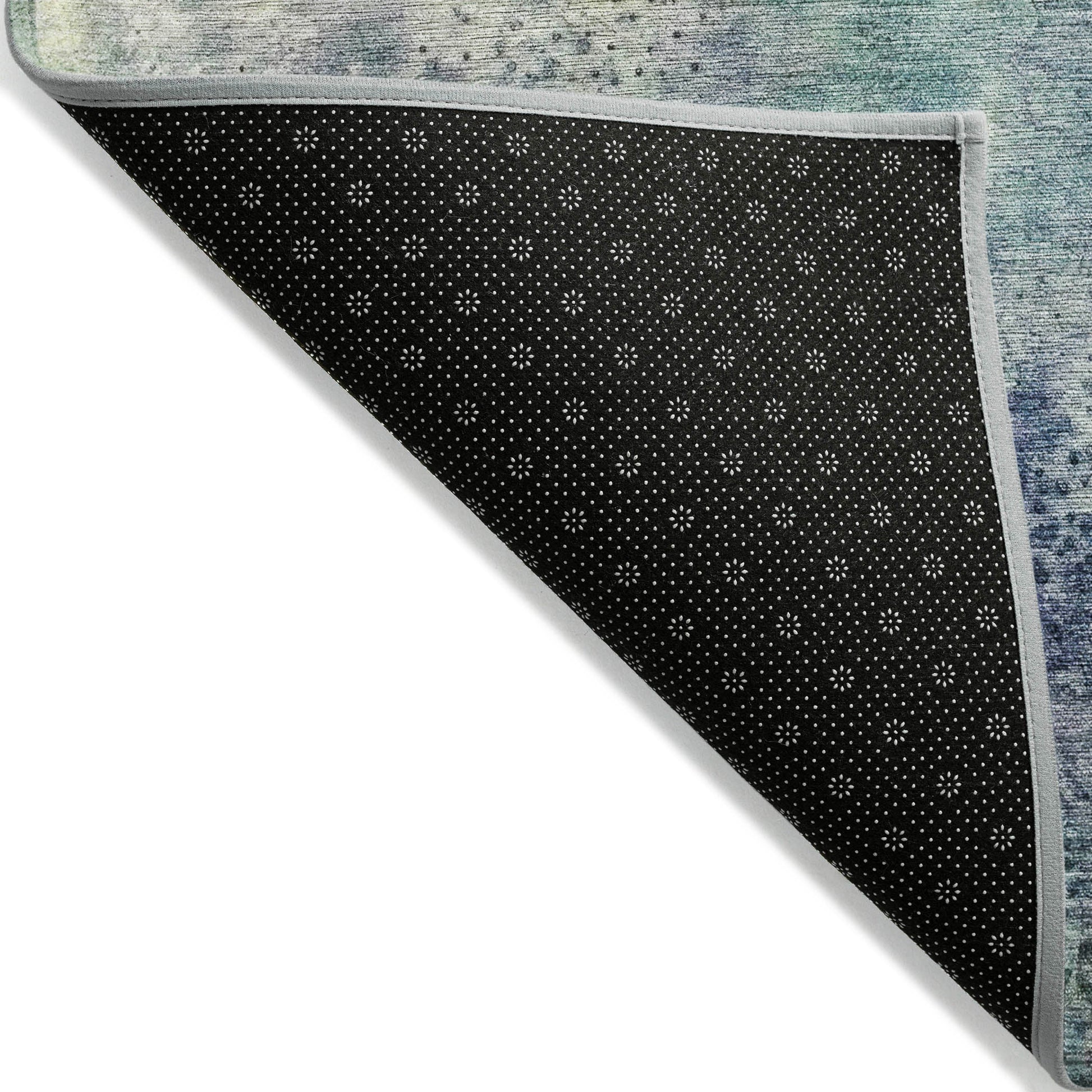 Addison Rugs Watercolors Blue Washable Indoor-Outdoor Rug