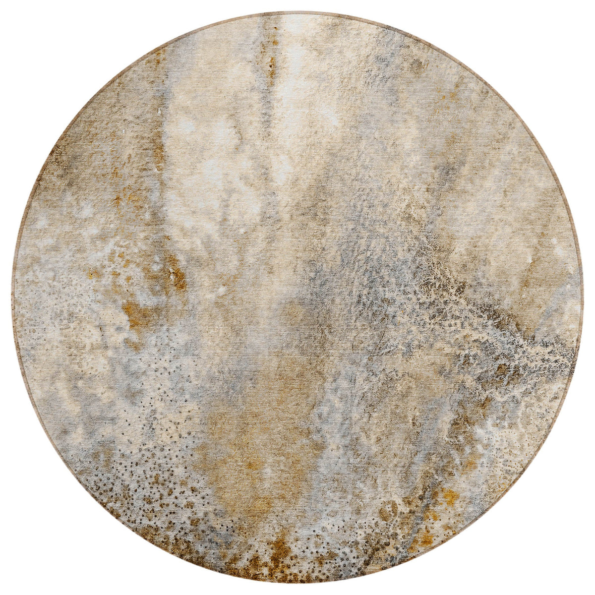 Addison Rugs Watercolors Brown Washable Indoor-Outdoor Rug