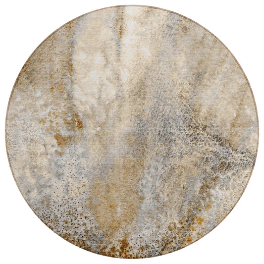 Addison Rugs Watercolors Brown Washable Indoor-Outdoor Rug