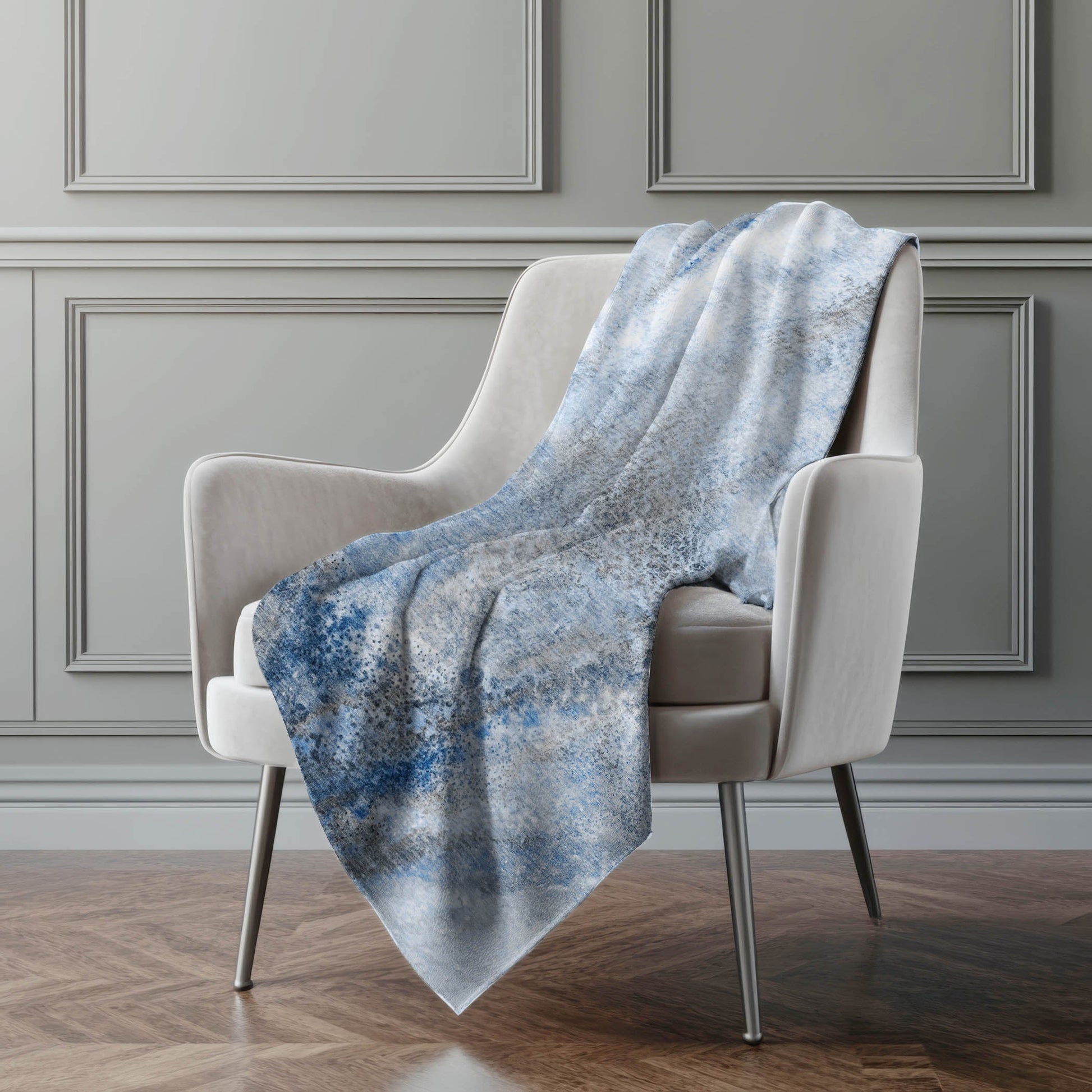 Addison Rugs Watercolors Navy Washable Indoor-Outdoor Rug