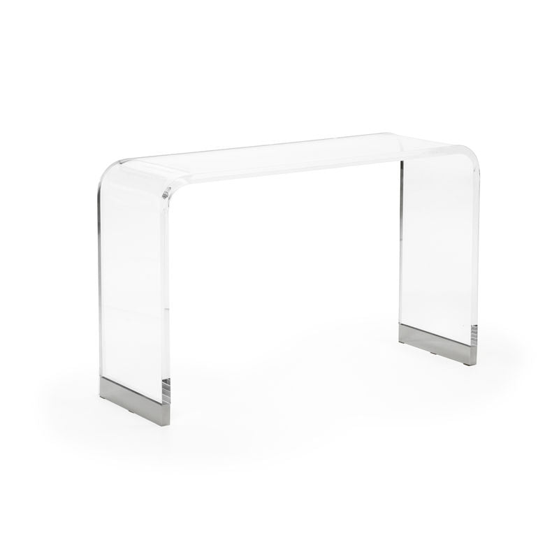 Chelsea House Waterfall Acrylic Made Clear Console Table