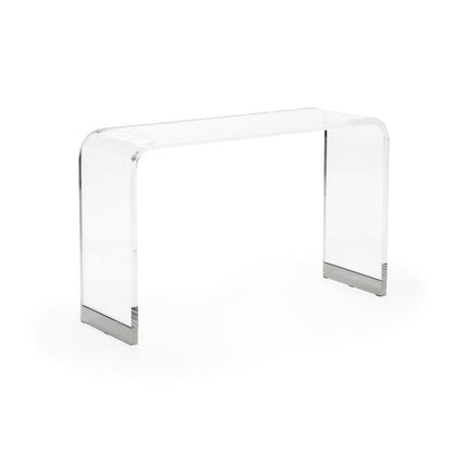 Chelsea House Waterfall Acrylic Made Clear Console Table