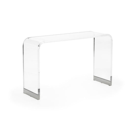 Chelsea House Waterfall Acrylic Made Clear Console Table