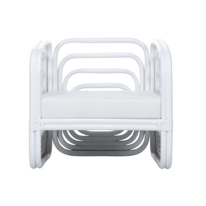 Wildwood Waterfall Rattan Frame White Tub Chair