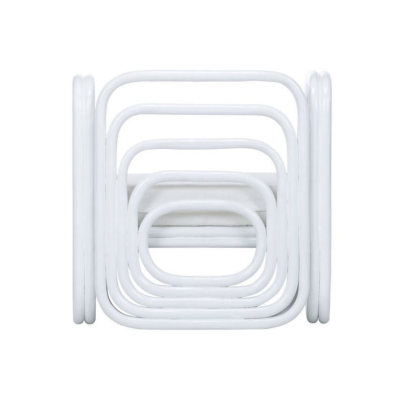 Wildwood Waterfall Rattan Frame White Tub Chair
