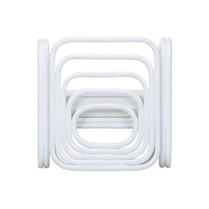 Wildwood Waterfall Rattan Frame White Tub Chair