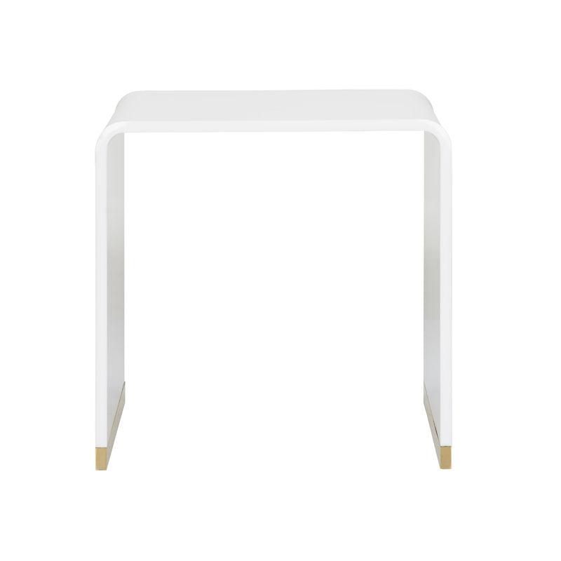 Waterfall White Acrylic Made End Table-Side Tables-Chelsea House-LOOMLAN