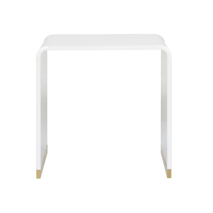 Waterfall White Acrylic Made End Table-Side Tables-Chelsea House-LOOMLAN