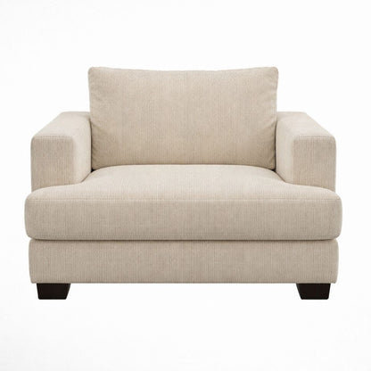 LOOMLAN Custom Upholstery Waterfall Scandinavian Minimalist Fabric Accent Chair