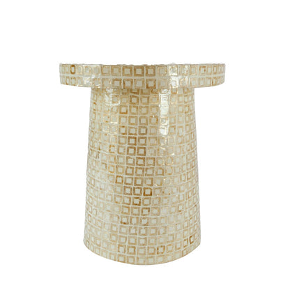 LH Home Waterlily Seashells Round Side Table