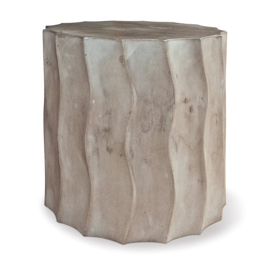 Seasonal Living Wave Accent Table (Short) - Concrete Outdoor End Table