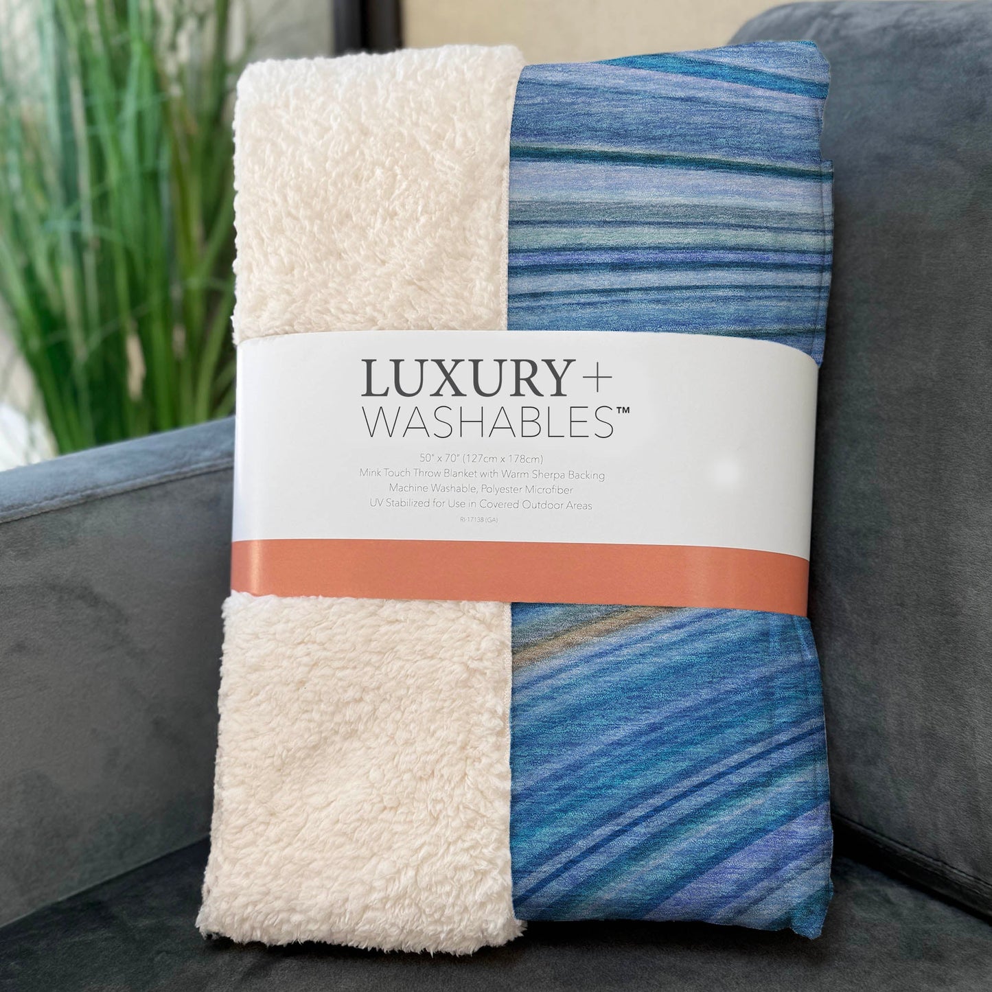 Addison Rugs Waves Blue Washable Indoor-Outdoor Rug