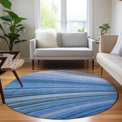 Addison Rugs Waves Blue Washable Indoor-Outdoor Rug