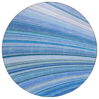 Addison Rugs Waves Blue Washable Indoor-Outdoor Rug