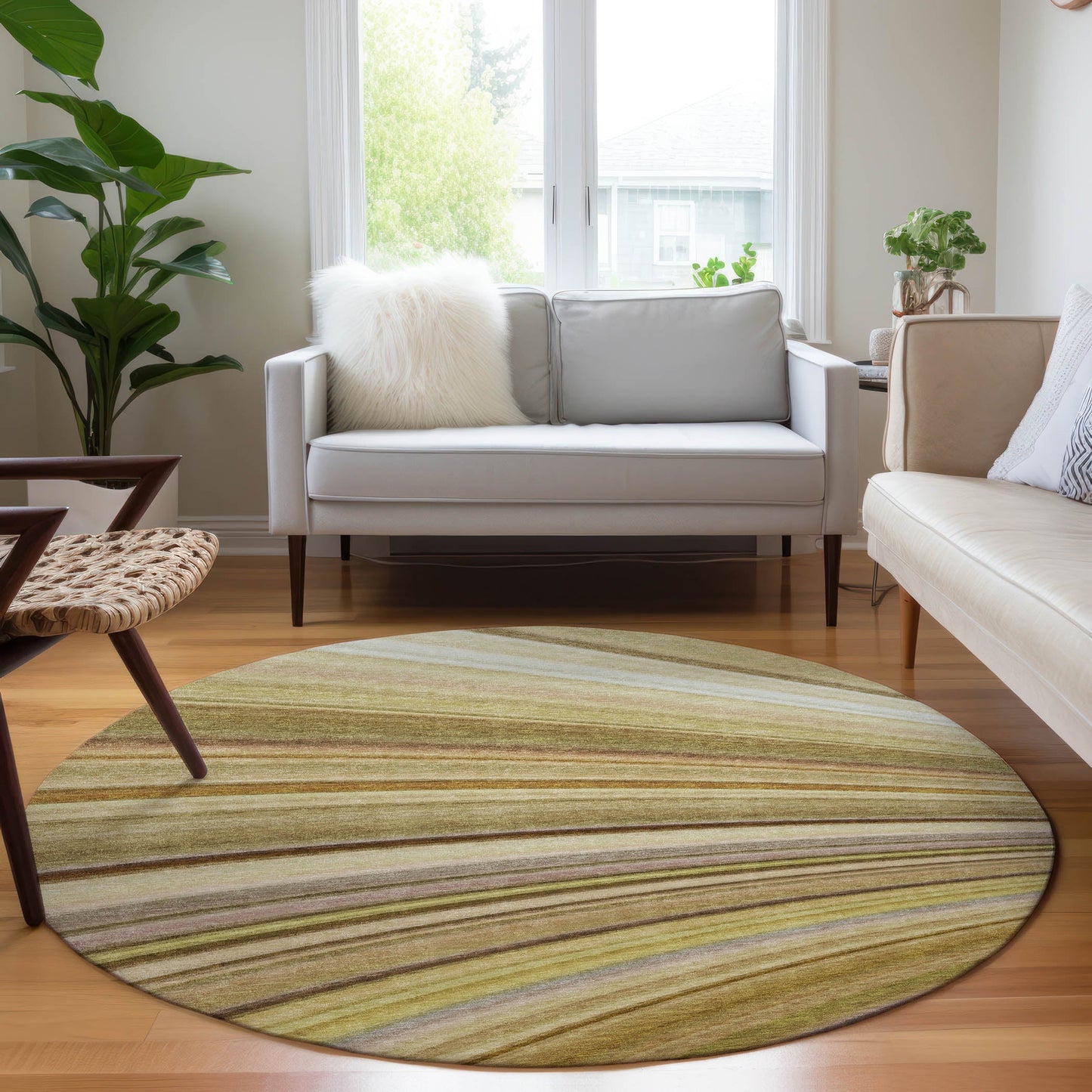 Addison Rugs Waves Brown Washable Indoor-Outdoor Rug