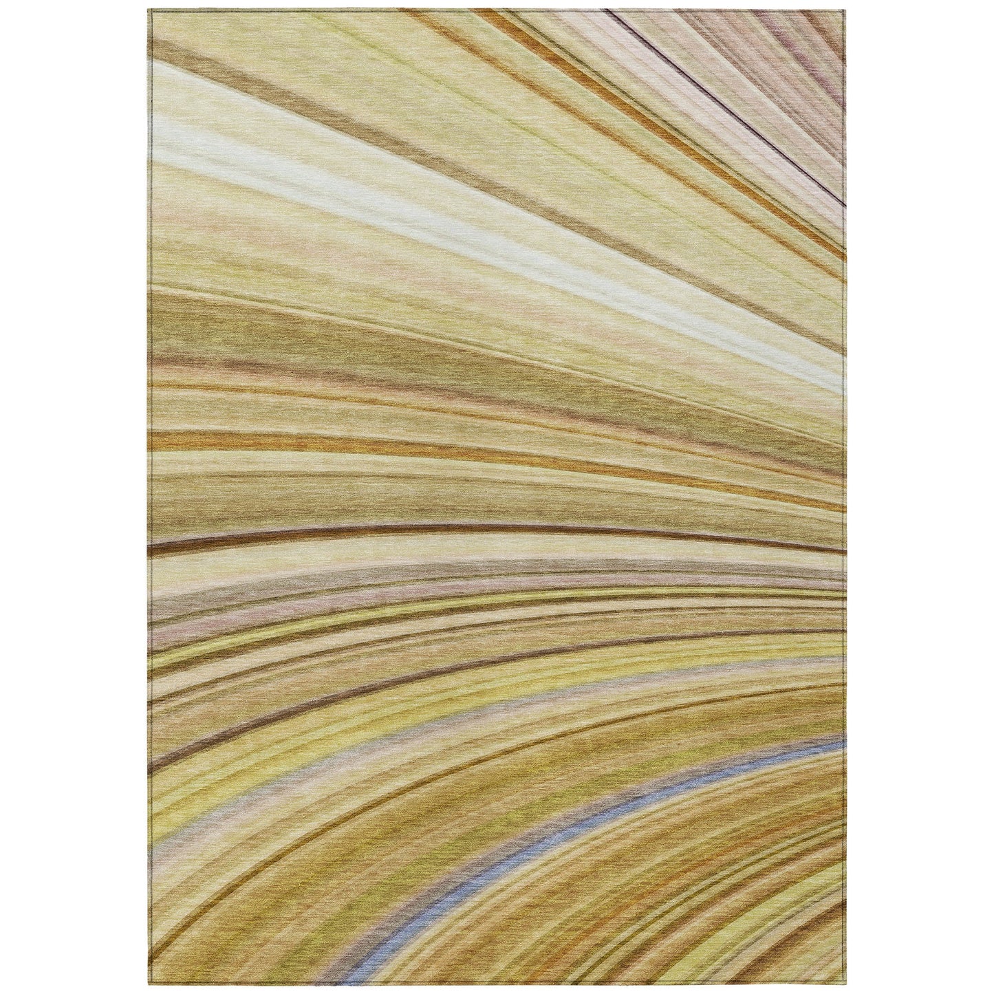 Addison Rugs Waves Brown Washable Indoor-Outdoor Rug