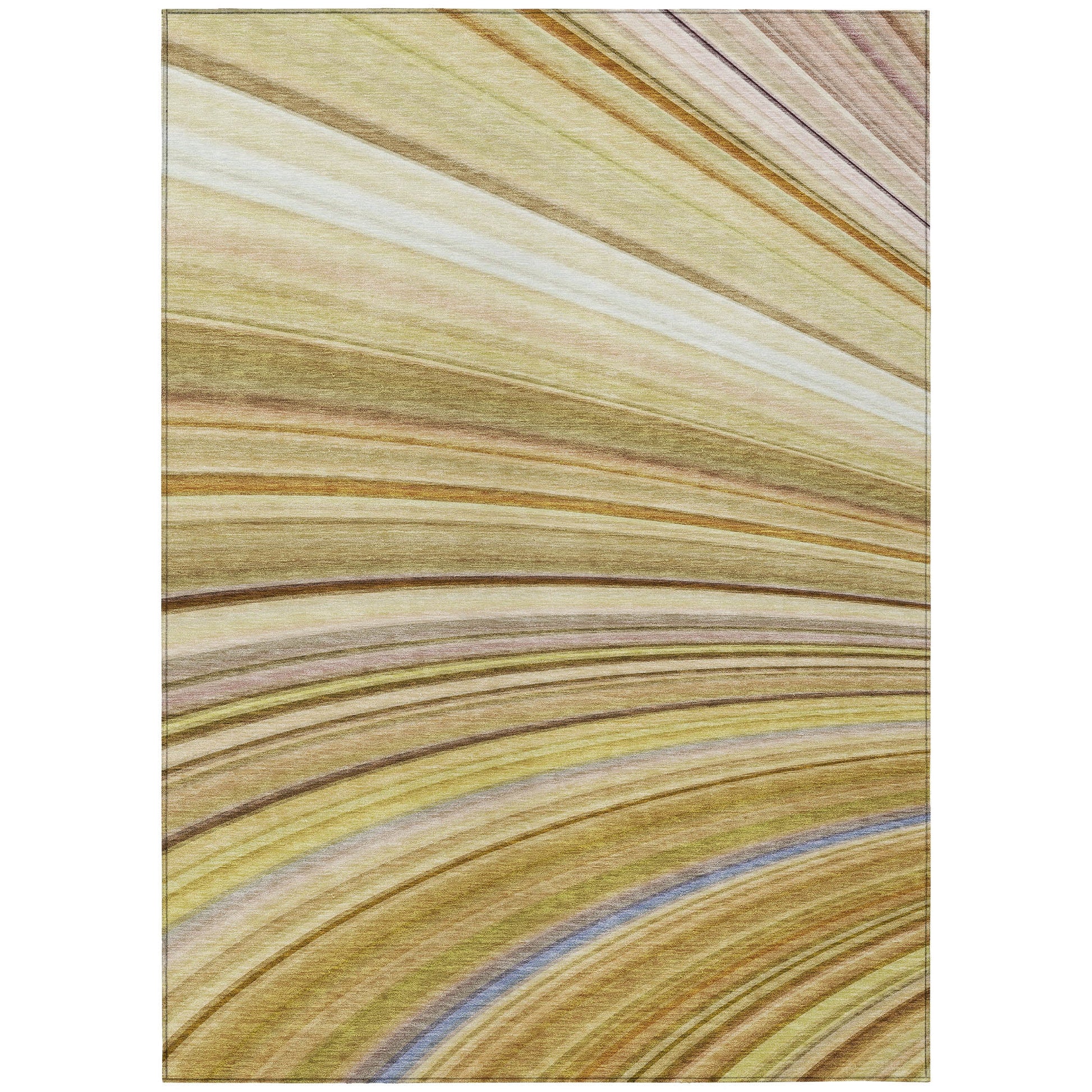 Addison Rugs Waves Brown Washable Indoor-Outdoor Rug