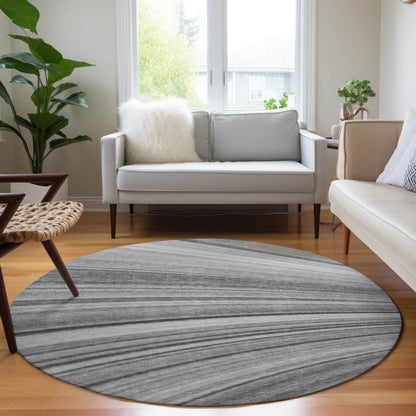 Addison Rugs Waves Grey Washable Indoor-Outdoor Rug