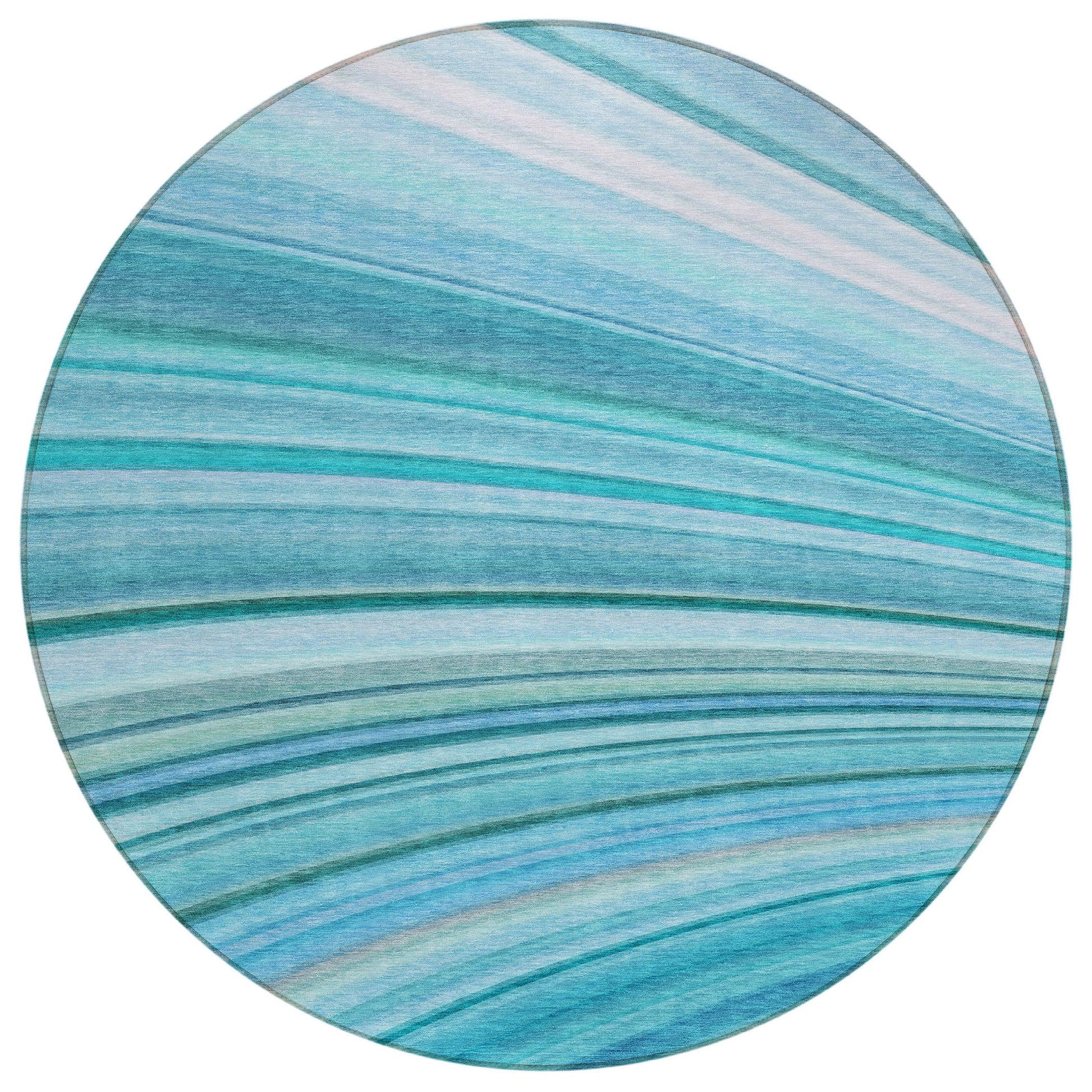 Addison Rugs Waves Teal Washable Indoor-Outdoor Rug