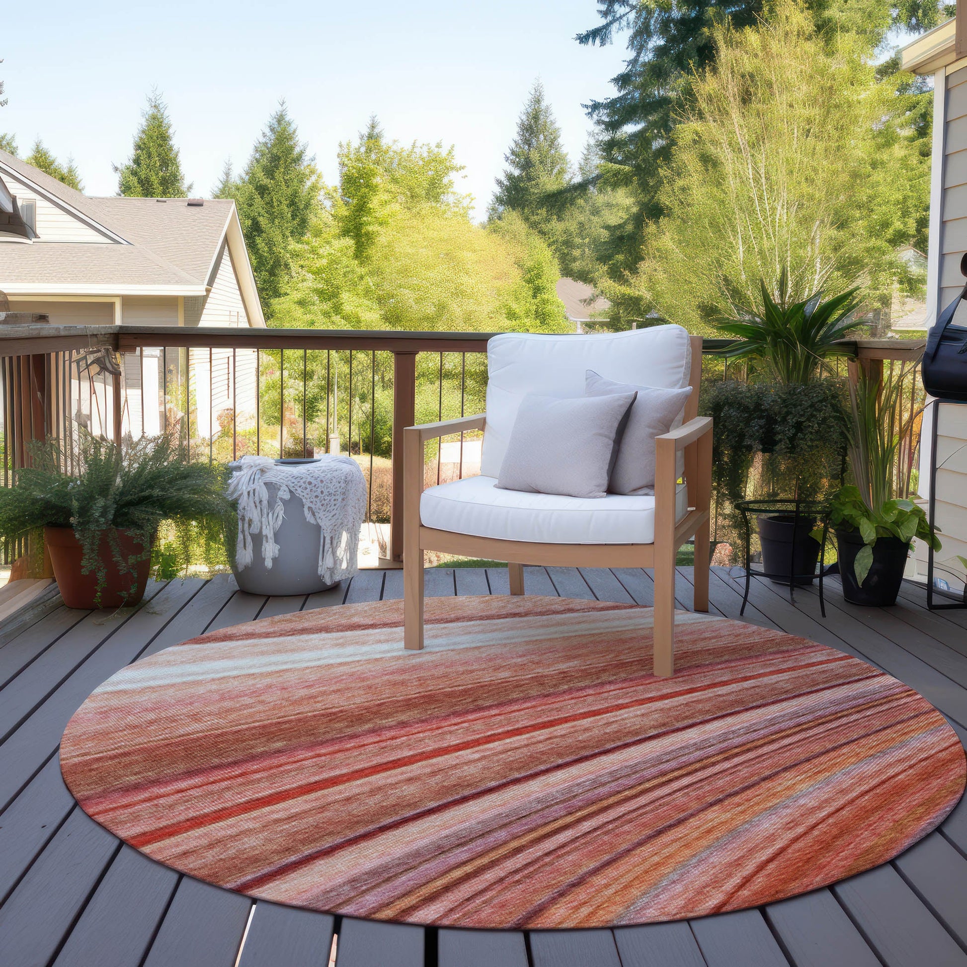 Addison Rugs Waves Terracotta Washable Indoor-Outdoor Rug