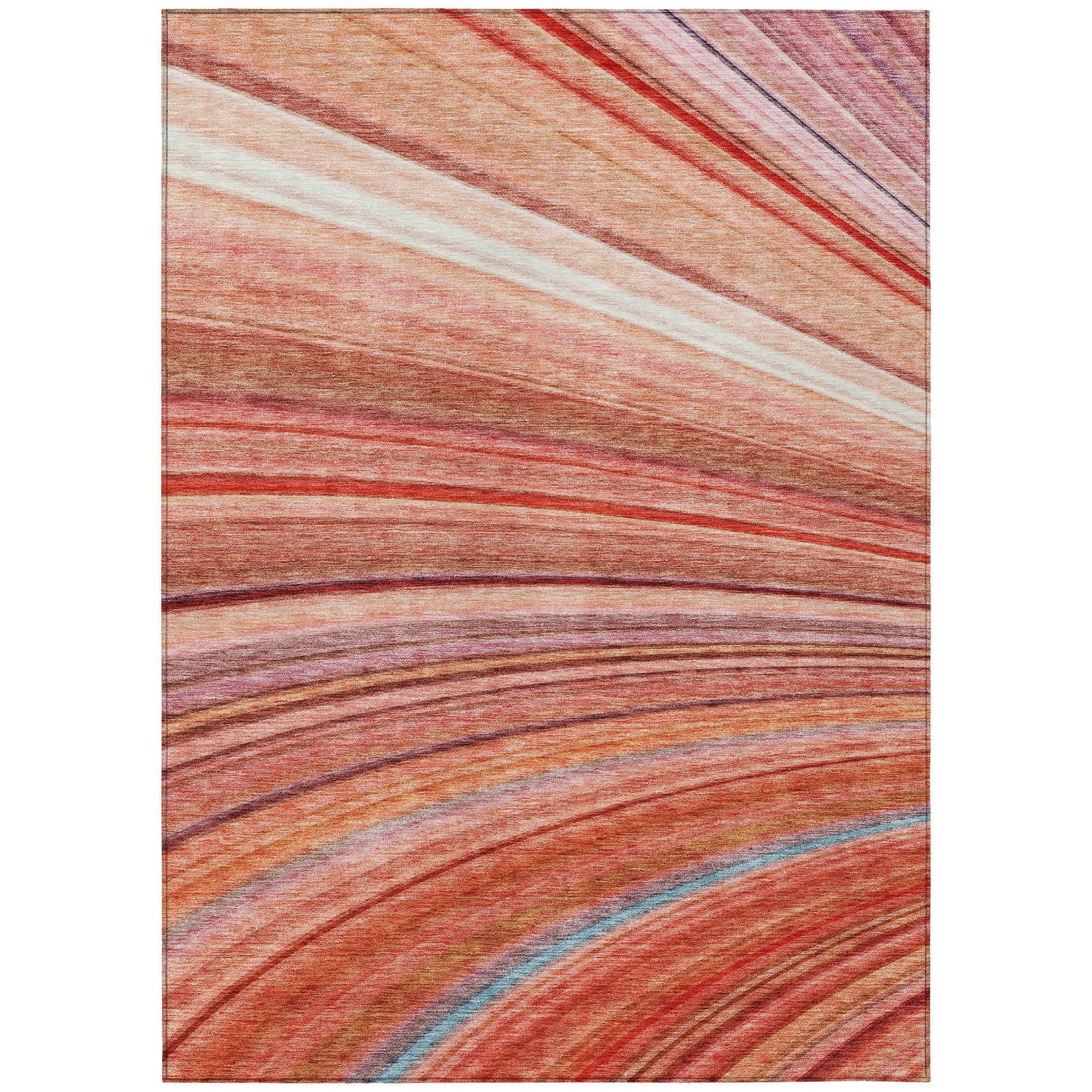 Addison Rugs Waves Terracotta Washable Indoor-Outdoor Rug