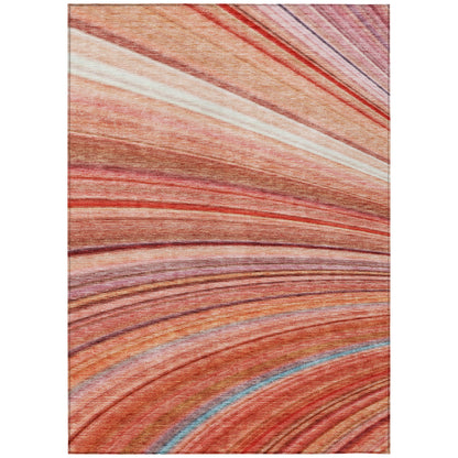 Addison Rugs Waves Terracotta Washable Indoor-Outdoor Rug