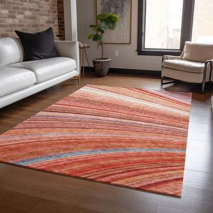 Addison Rugs Waves Terracotta Washable Indoor-Outdoor Rug