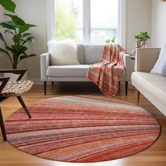 Waves Terracotta Indoor-Outdoor with Matching Throw