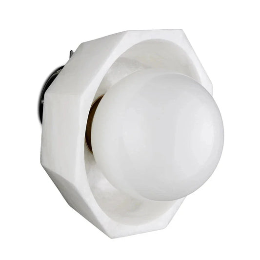 Waystone White Modern Alabaster Design Wall Sconce