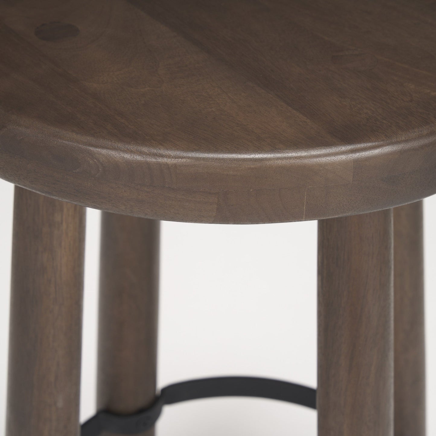 Weldon Dark Brown Wood Counter Stool