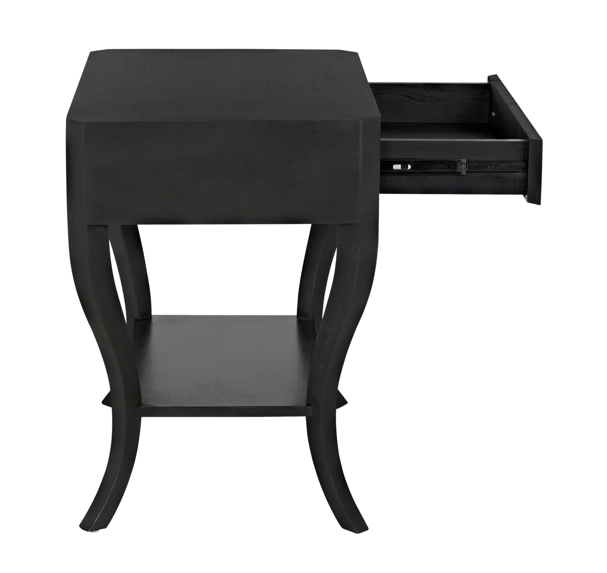 Weldon Wood Black Round Side Table-Side Tables-Noir-Sideboards and Things